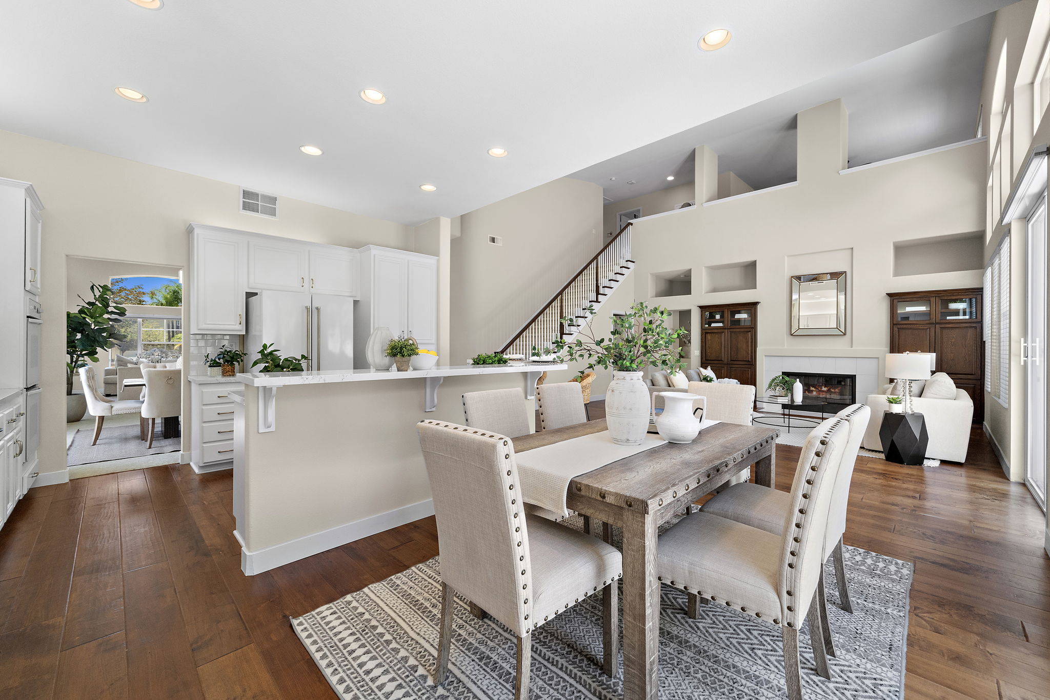 Beautifully appointed interior of the Anaheim Hills luxury residence